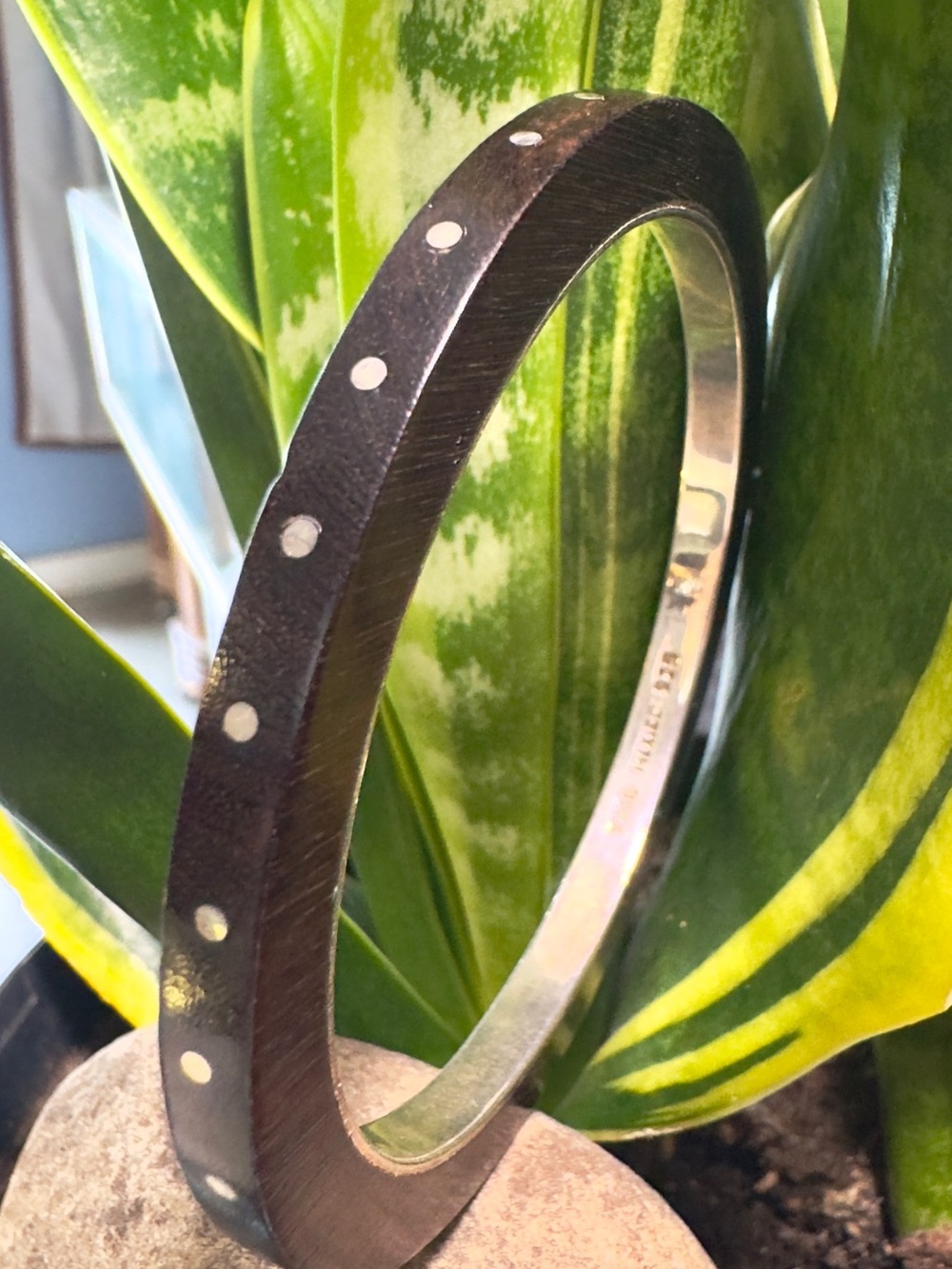 Sterling & Wood Bracelet